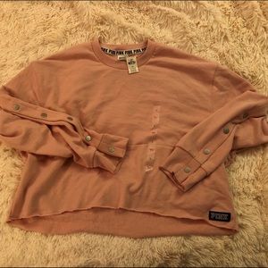 Victoria’s Secret PINK snap cropped crew